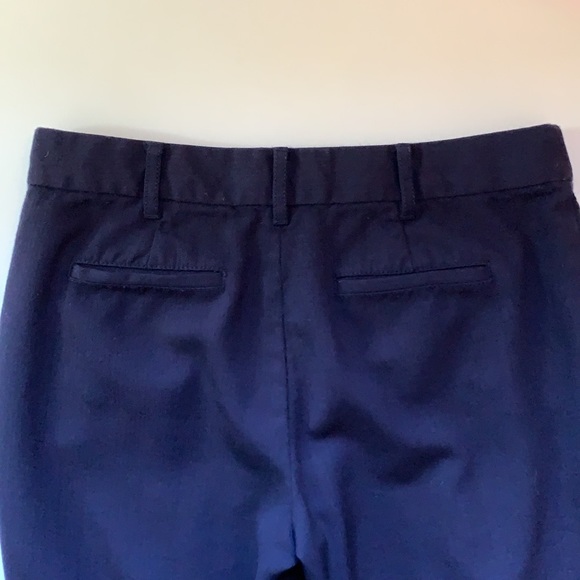 Tory Burch Navy Skinny Wool Blend Pants - Picture 7 of 10